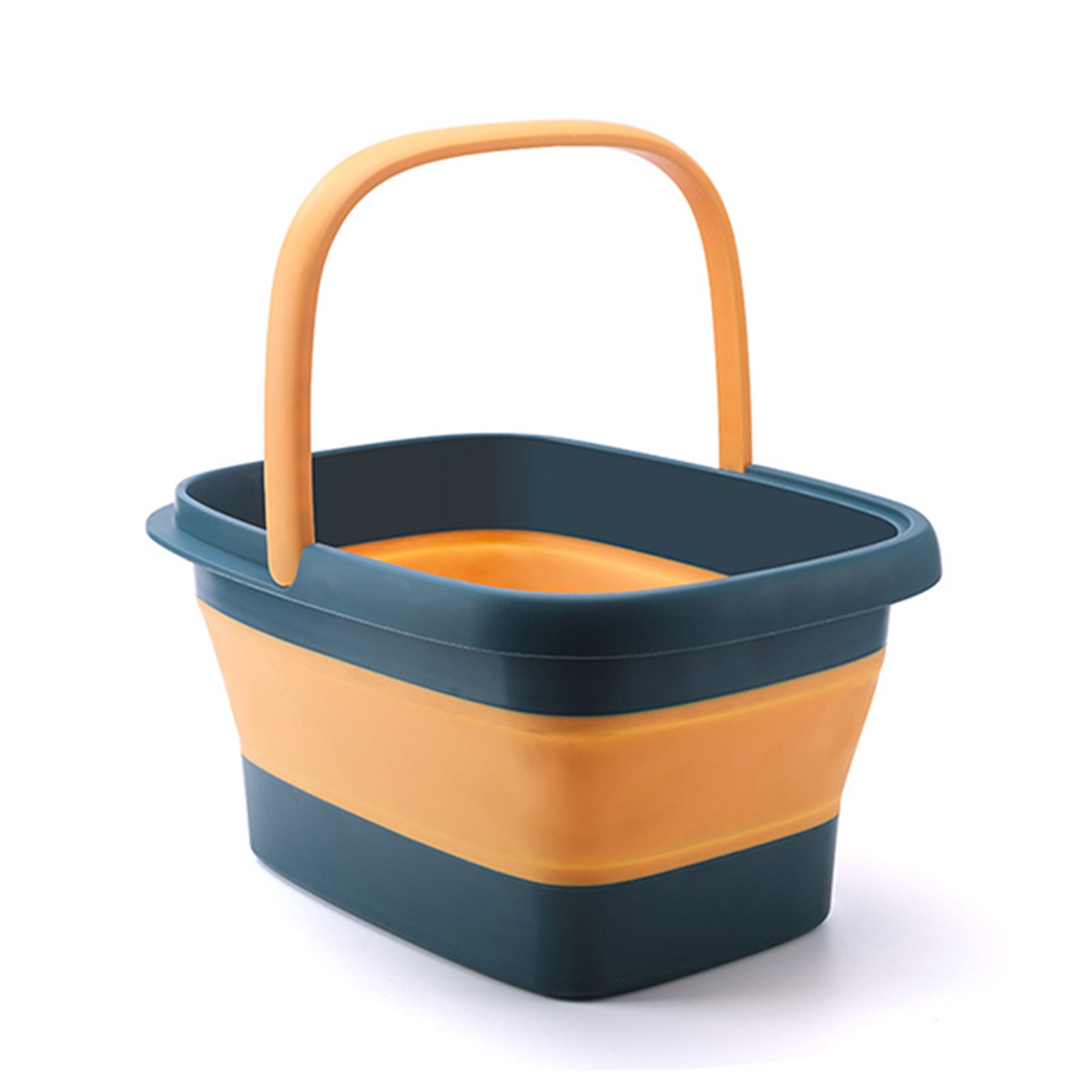 TPE Square Foldable Foot Bath Basin with Massage Base