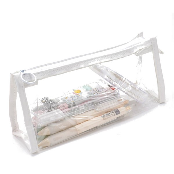 Transparent Triangular Zipper Pencil Case