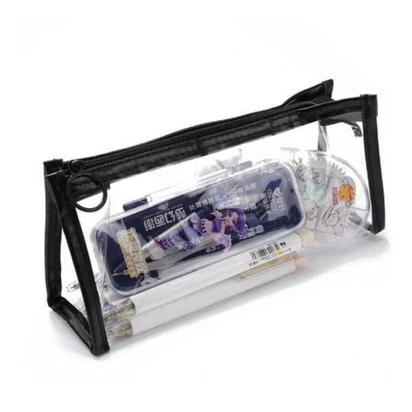 Transparent Triangular Zipper Pencil Case
