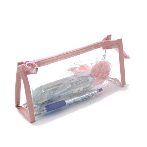 Transparent Triangular Zipper Pencil Case