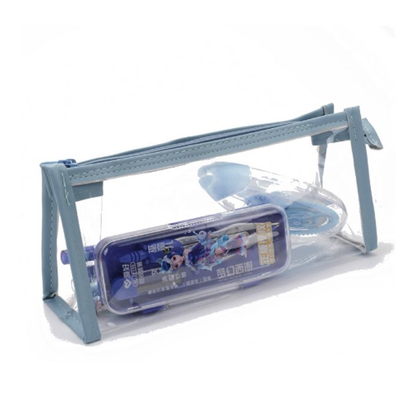 Transparent Triangular Zipper Pencil Case