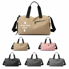 Water-Resistant Gym Duffle Bag With Shoe Compartment