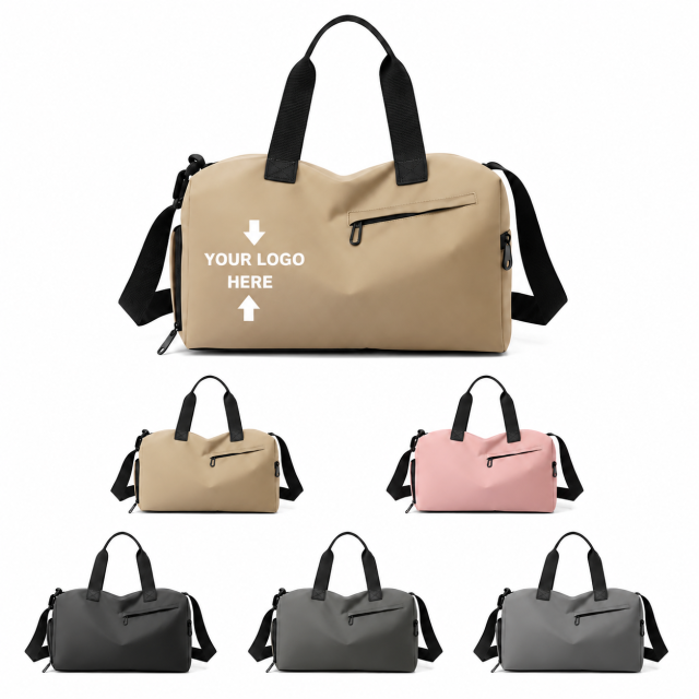 Water-Resistant Gym Duffle Bag With Shoe Compartment