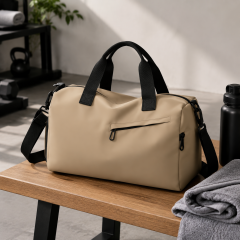 Water-Resistant Gym Duffle Bag With Shoe Compartment
