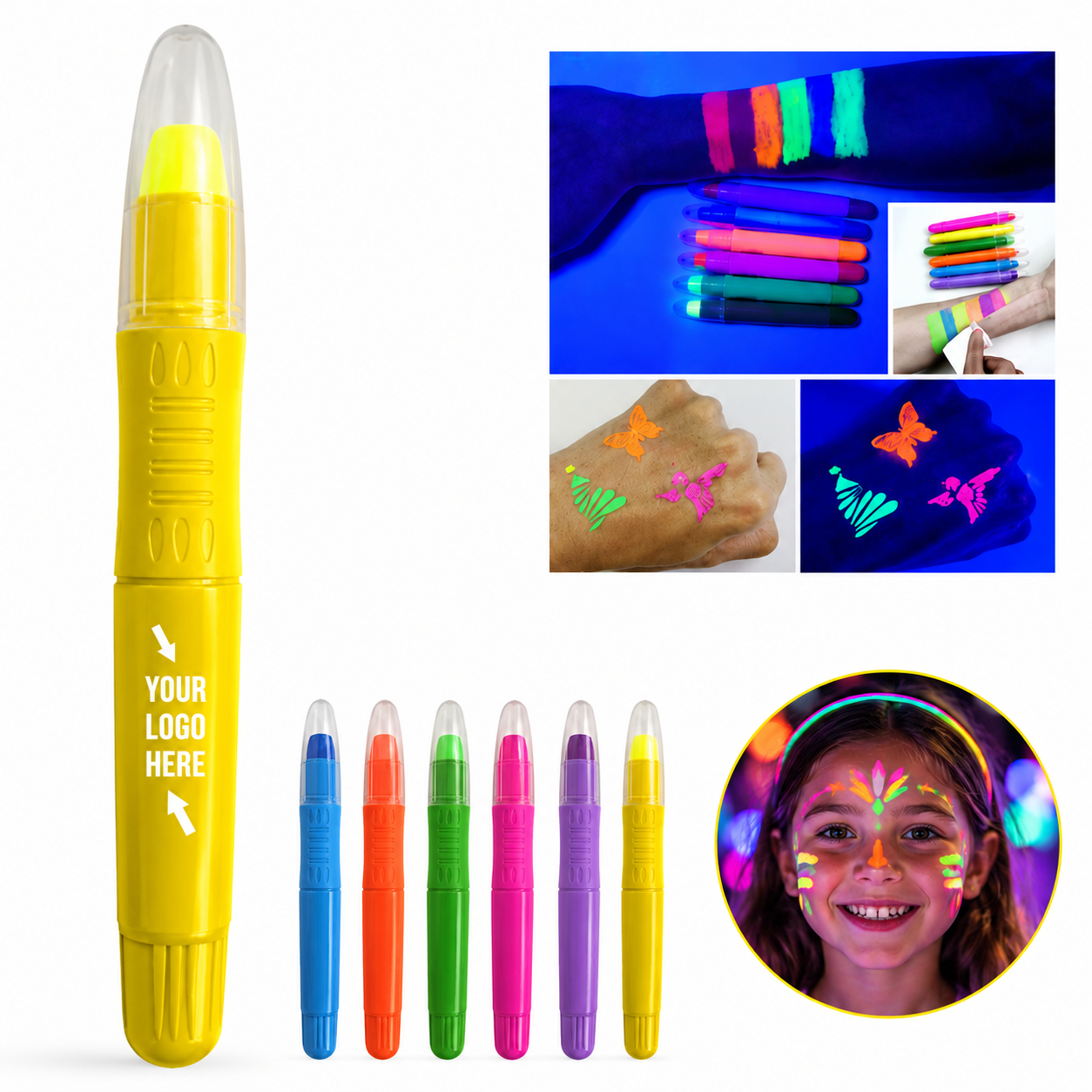 Water-Soluble Fluorescent Rotary Face Crayon