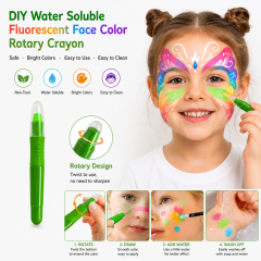 Water-Soluble Fluorescent Rotary Face Crayon