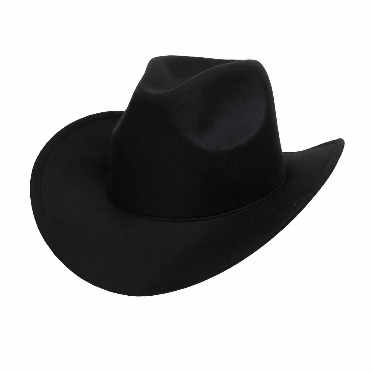 Western Felt Cowboy Hat - Wide Brim Sun Protection Hat