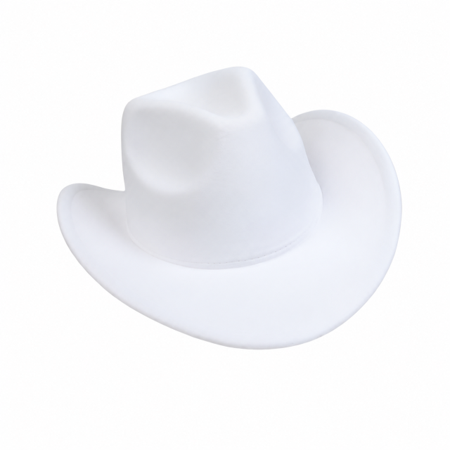 Western Felt Cowboy Hat - Wide Brim Sun Protection Hat