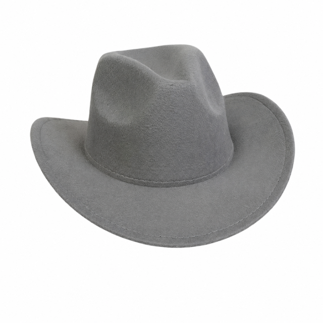 Western Felt Cowboy Hat - Wide Brim Sun Protection Hat
