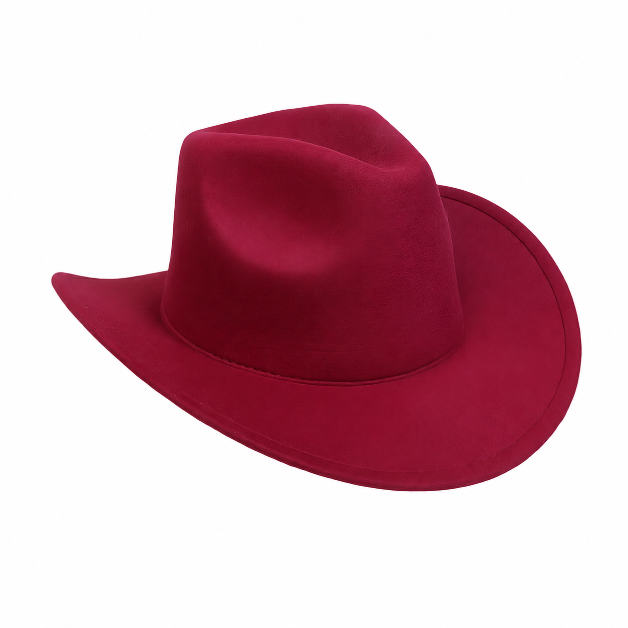 Western Felt Cowboy Hat - Wide Brim Sun Protection Hat