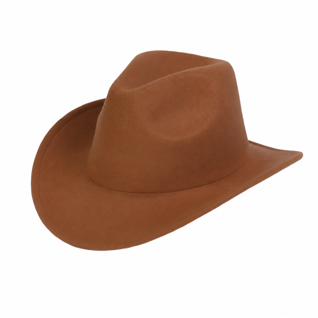 Western Felt Cowboy Hat - Wide Brim Sun Protection Hat