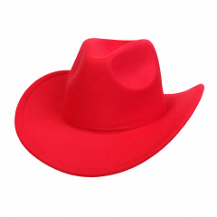 Western Felt Cowboy Hat - Wide Brim Sun Protection Hat
