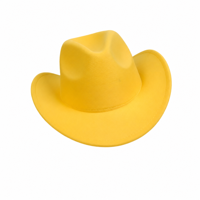 Western Felt Cowboy Hat - Wide Brim Sun Protection Hat