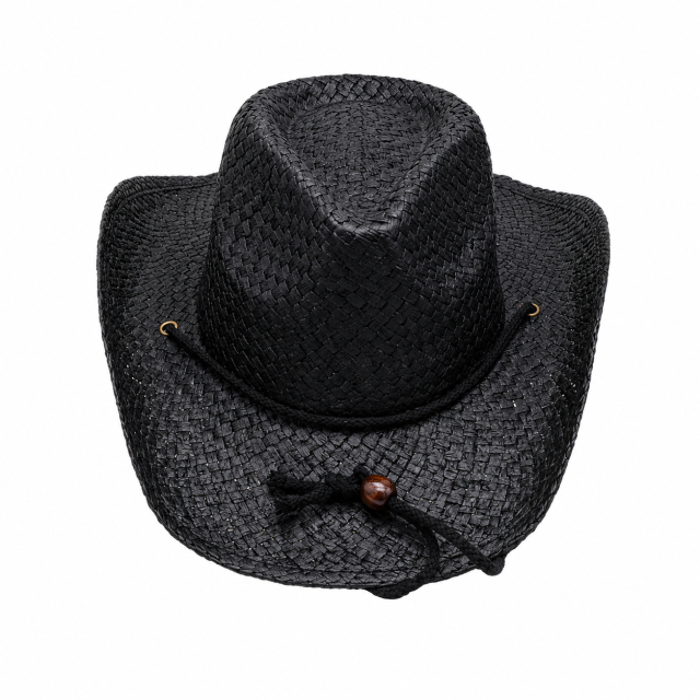 Western Straw Cowboy Hat - Wide Brim Sun Protection Hat