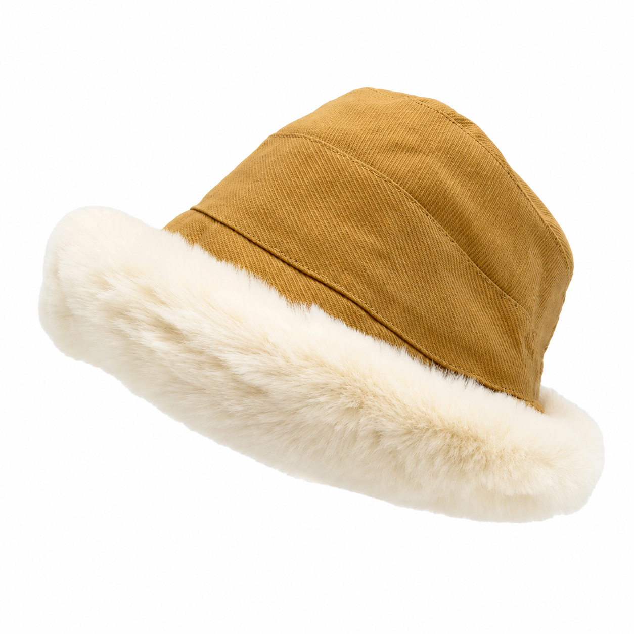 Women Fuzzy Sherpa Bucket Hat - Winter Warm Faux Fur Hat