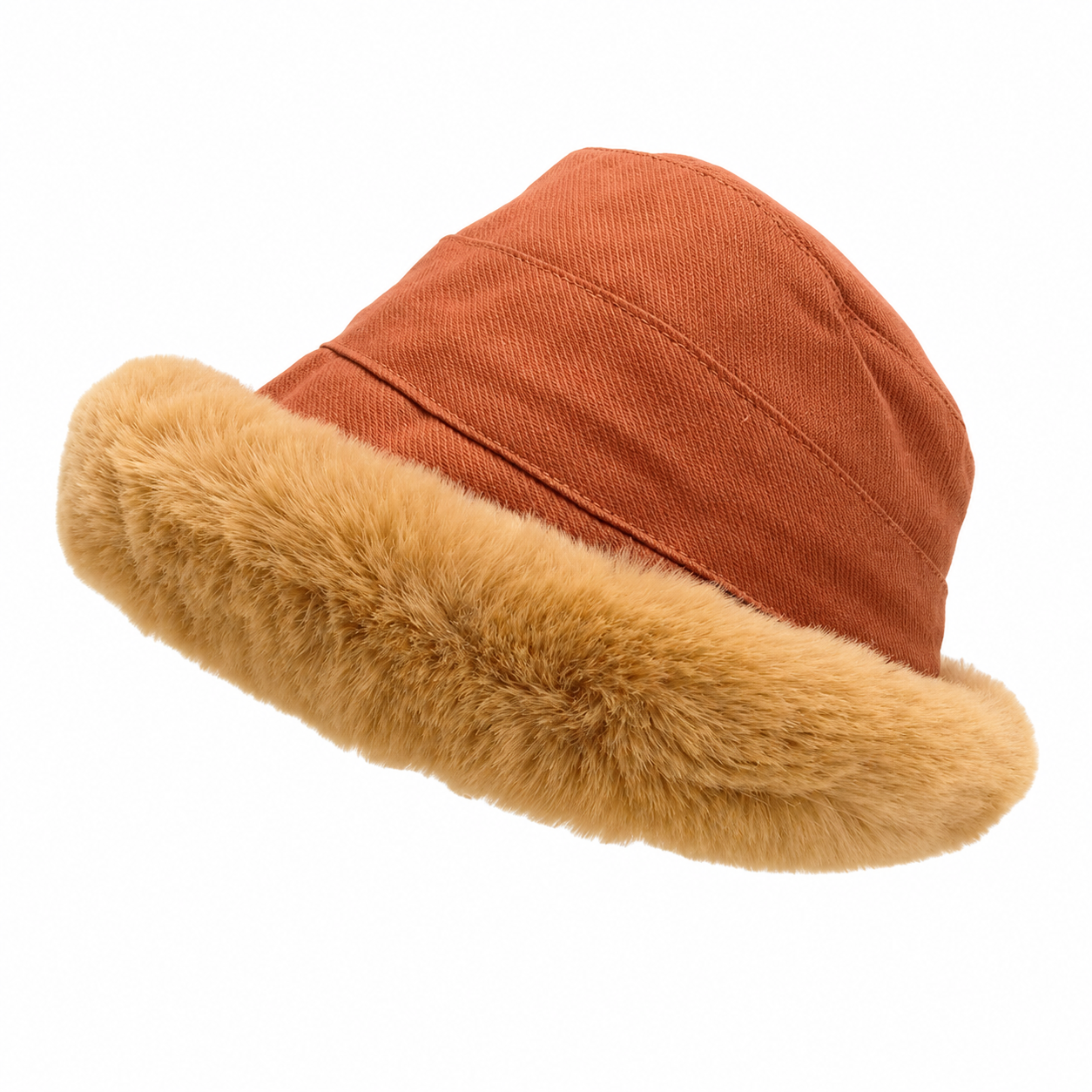Women Fuzzy Sherpa Bucket Hat - Winter Warm Faux Fur Hat