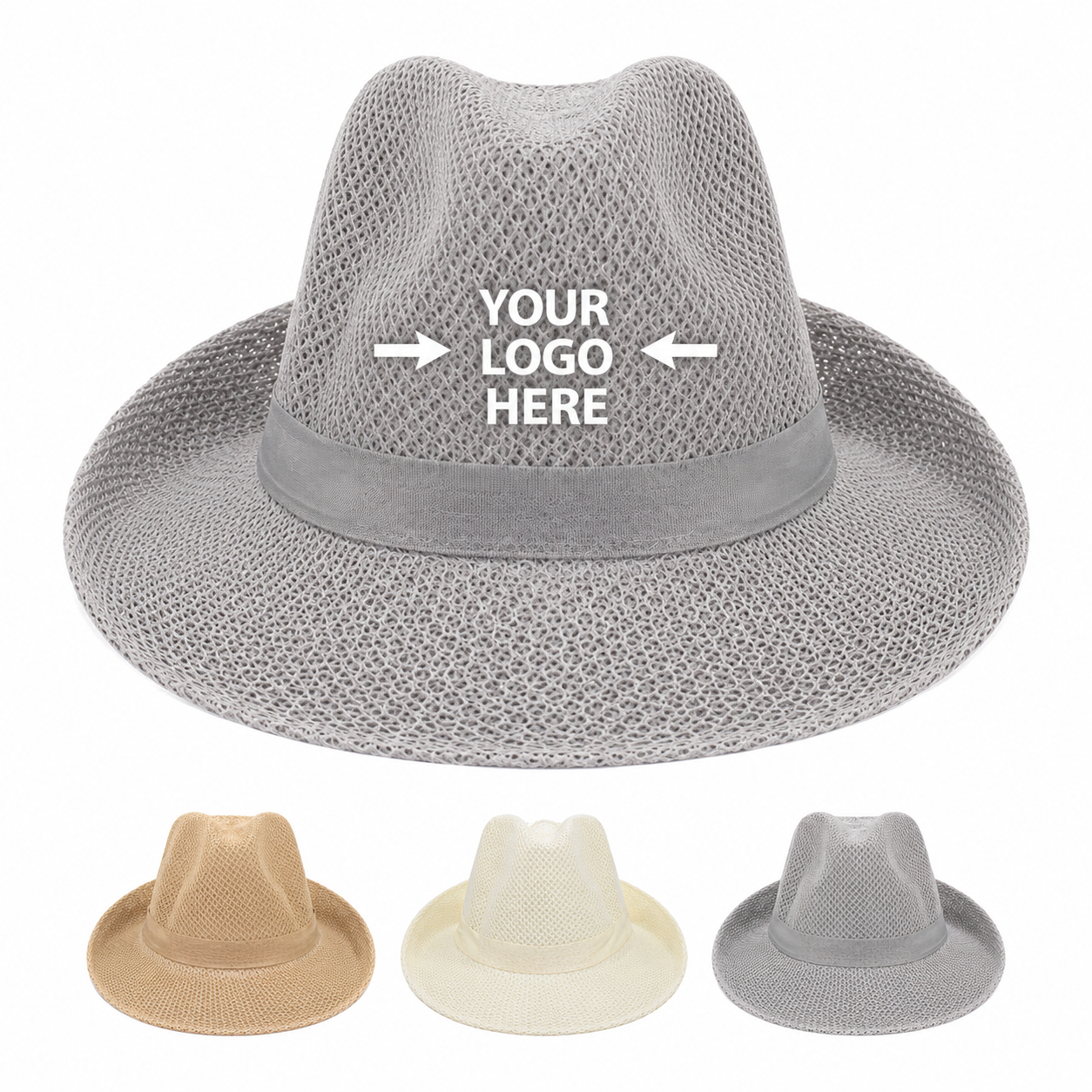 Women Straw Sun Hat with Bow Ribbon - Wide Brim Beach Hat