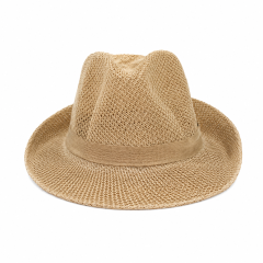 Women Straw Sun Hat with Bow Ribbon - Wide Brim Beach Hat