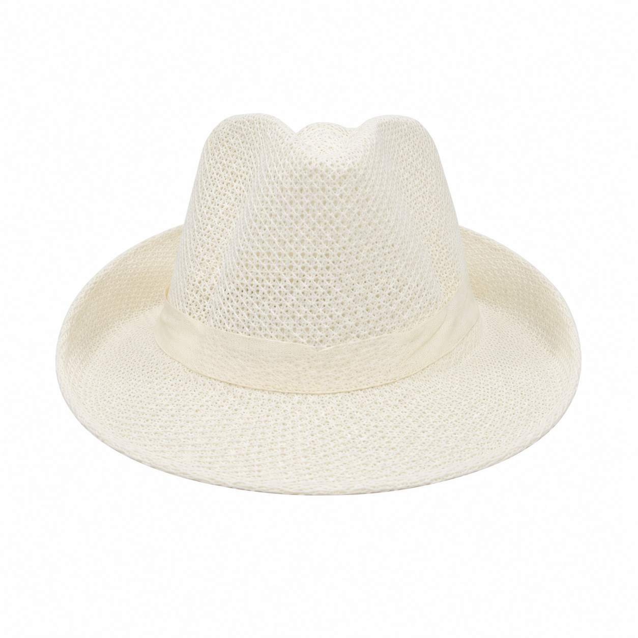 Women Straw Sun Hat with Bow Ribbon - Wide Brim Beach Hat