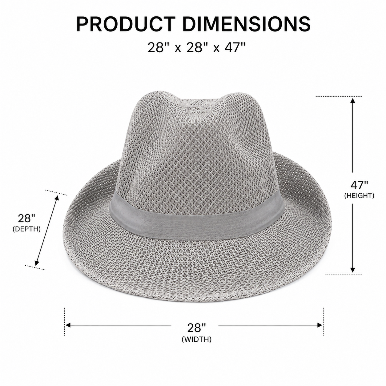 Women Straw Sun Hat with Bow Ribbon - Wide Brim Beach Hat