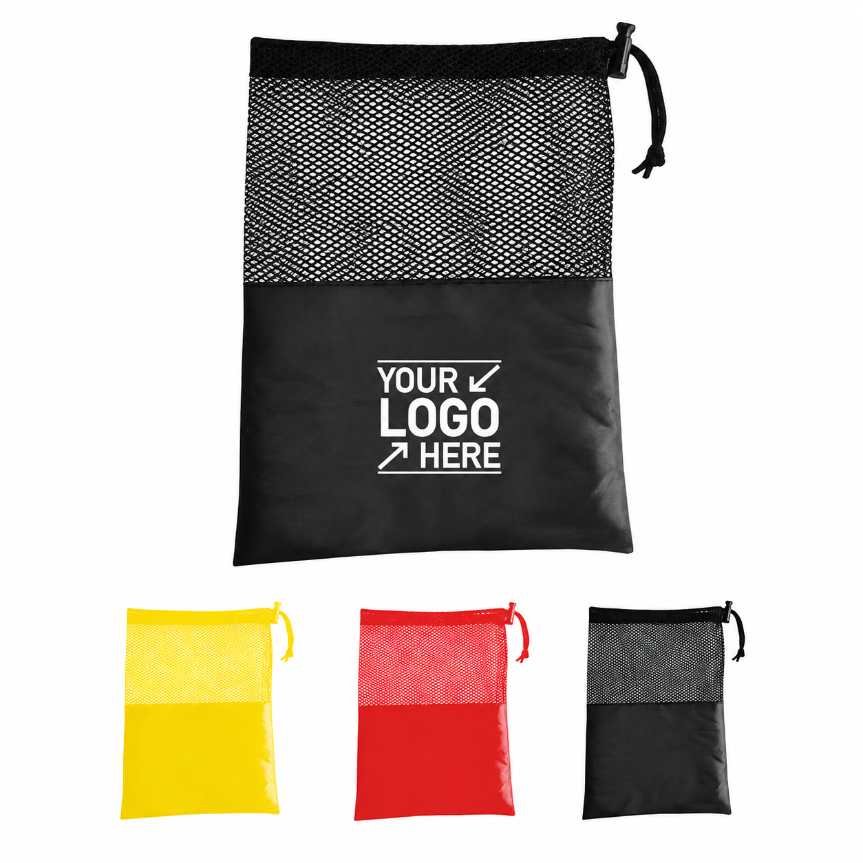 210D Polyester Mesh Golf Drawstring Bag For Ball Storage