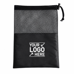 210D Polyester Mesh Golf Drawstring Bag For Ball Storage