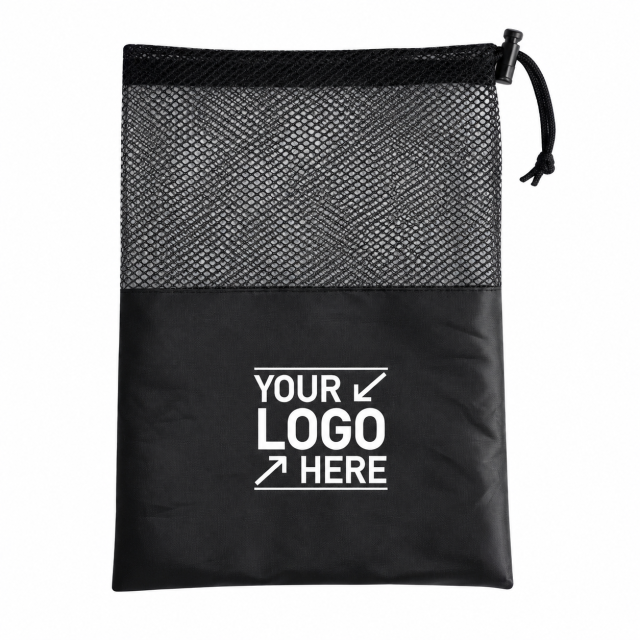 210D Polyester Mesh Golf Drawstring Bag For Ball Storage