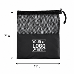 210D Polyester Mesh Golf Drawstring Bag For Ball Storage