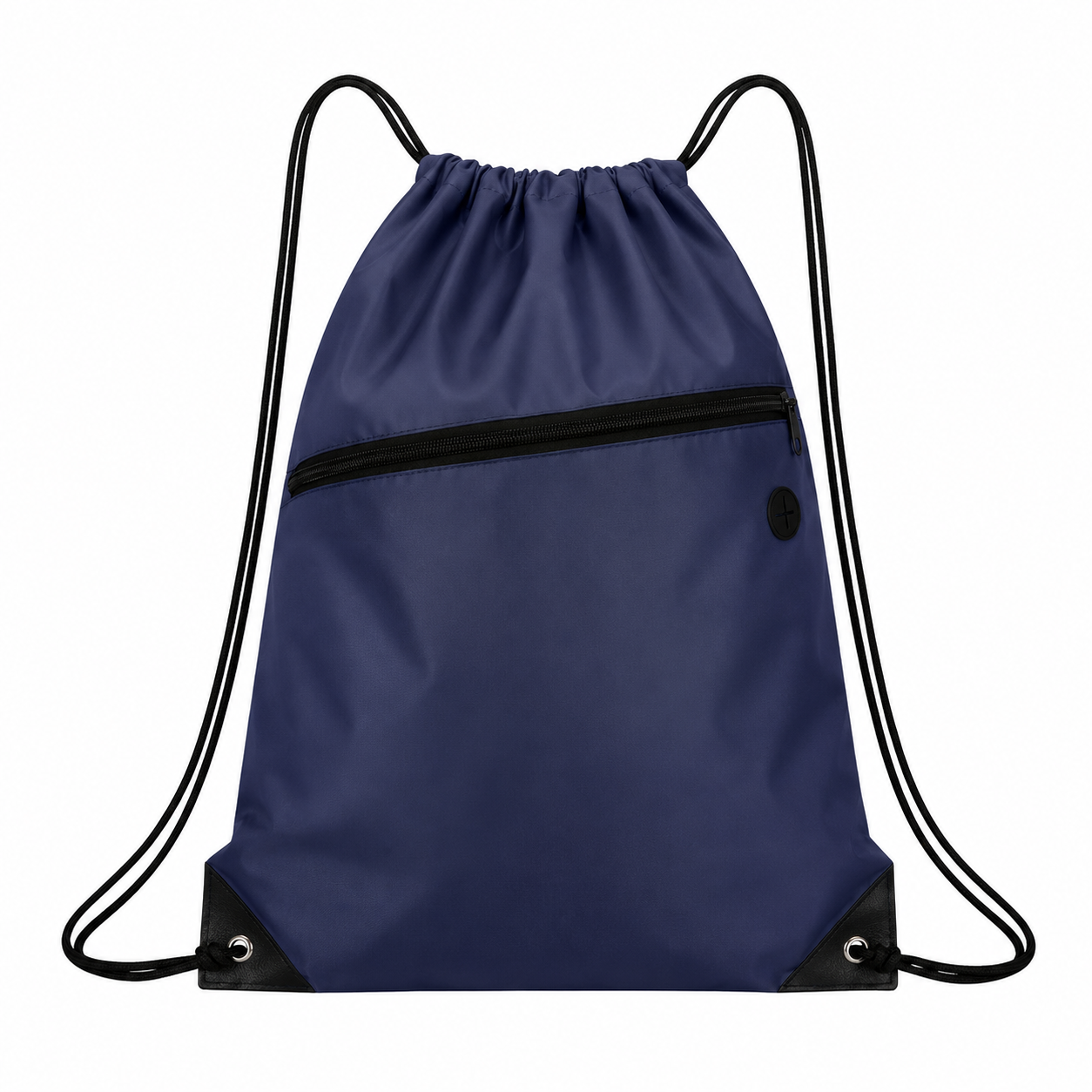 230D Polyester Drawstring Backpack With Front Zipper Pocket