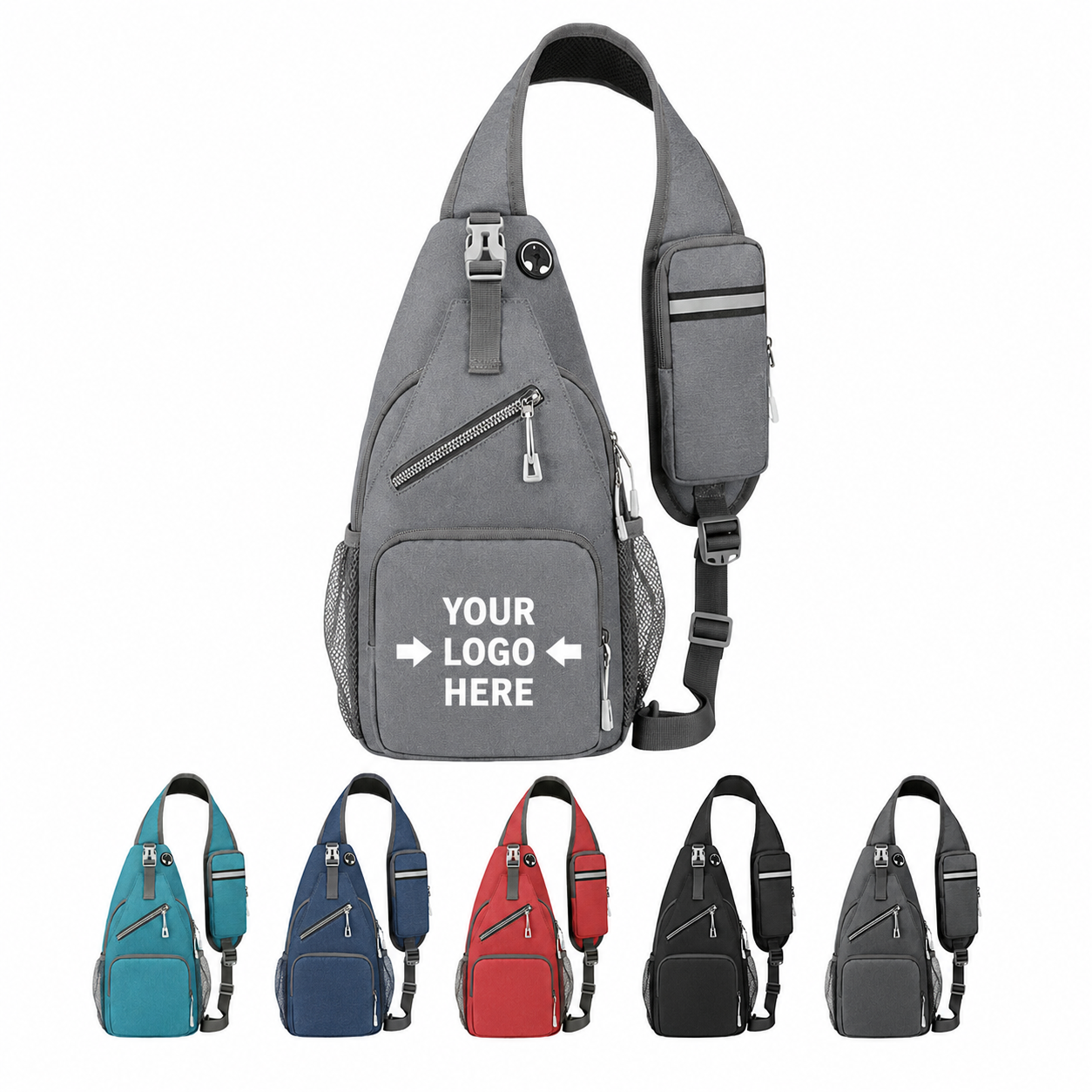 300D Waterproof Nylon Crossbody Backpack With Adjustable Strap