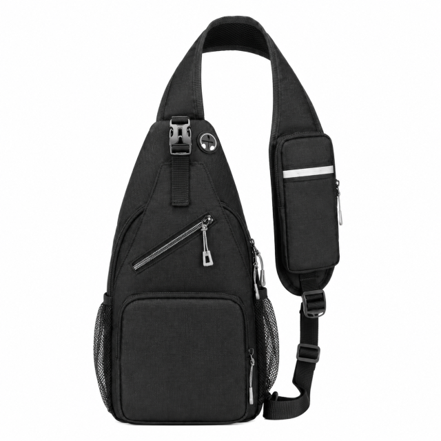 300D Waterproof Nylon Crossbody Backpack With Adjustable Strap