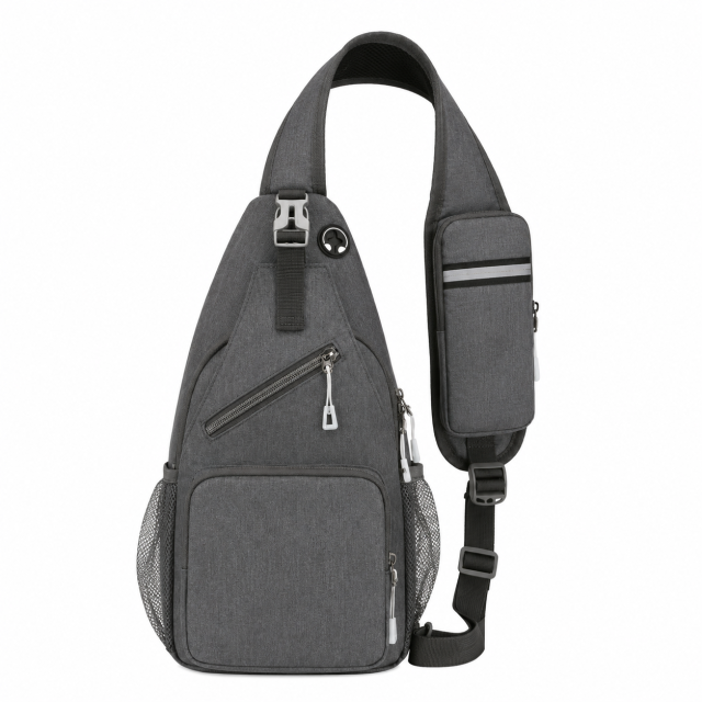 300D Waterproof Nylon Crossbody Backpack With Adjustable Strap