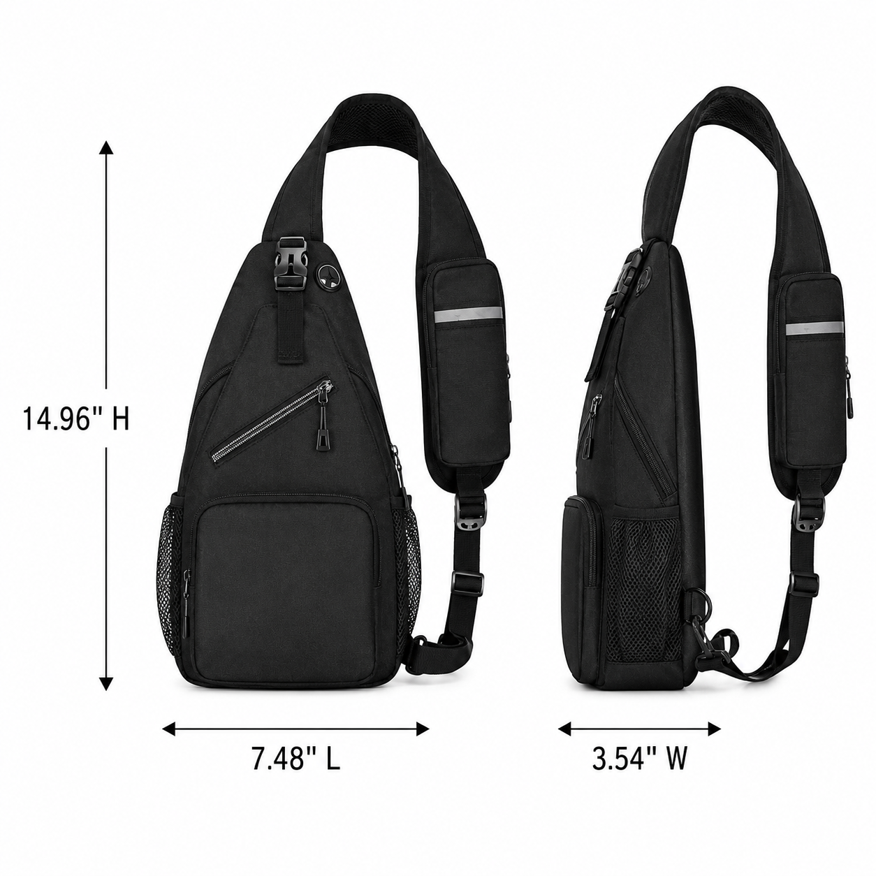 300D Waterproof Nylon Crossbody Backpack With Adjustable Strap