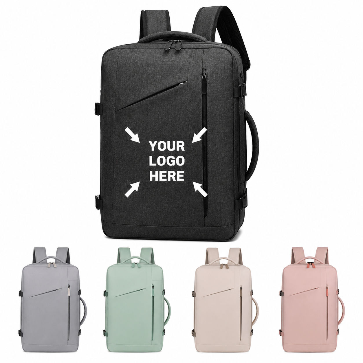 35L Waterproof Travel Laptop Backpack with USB Charging Port