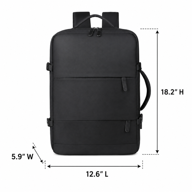 35L Waterproof Travel Laptop Backpack with USB Charging Port