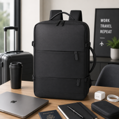 35L Waterproof Travel Laptop Backpack with USB Charging Port