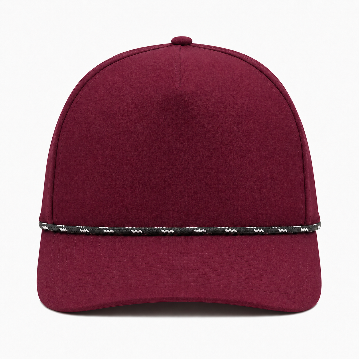 5 Panel Rope Accent Snapback Cap with Custom Patch