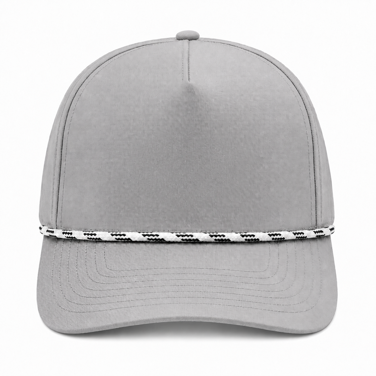 5 Panel Rope Accent Snapback Cap with Custom Patch