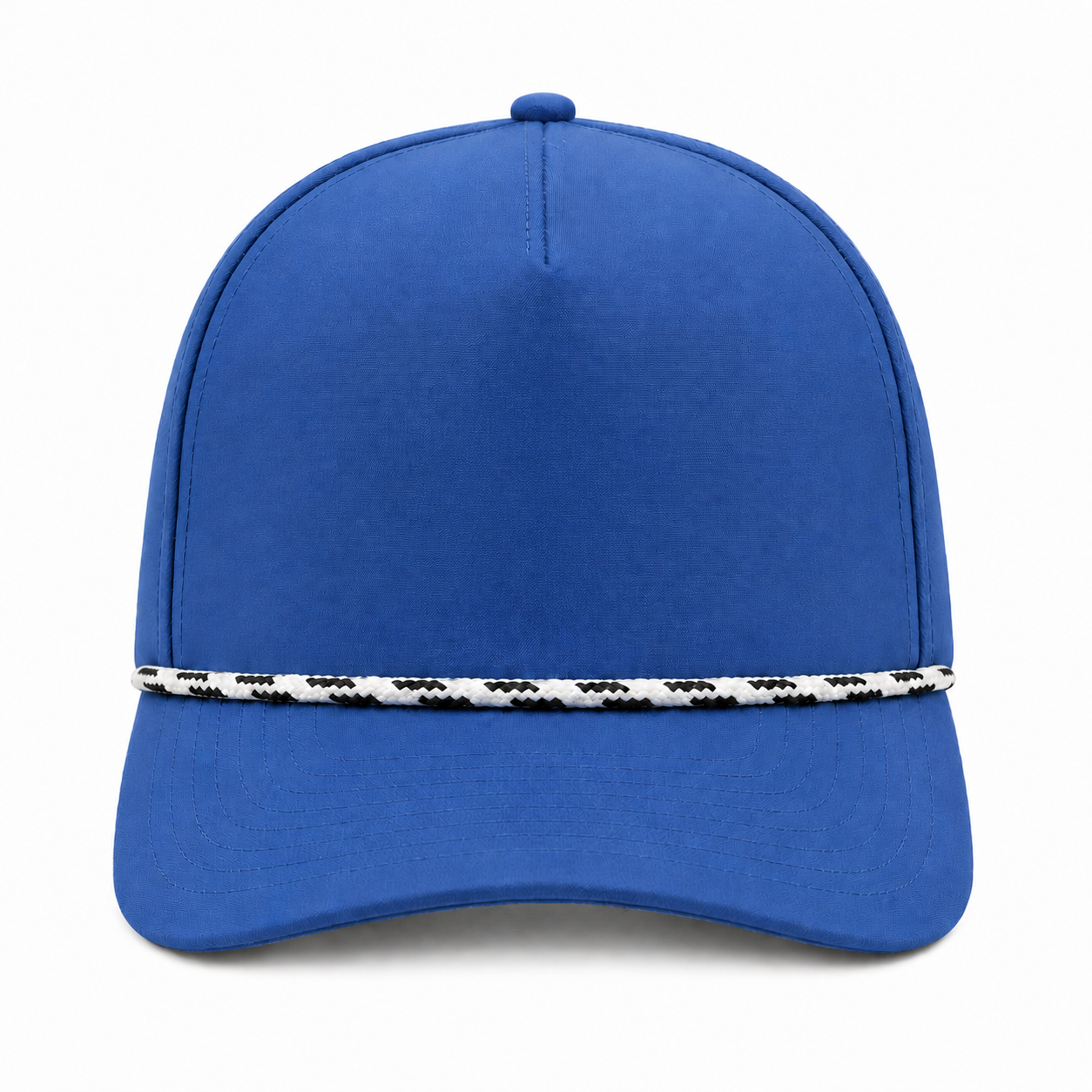 5 Panel Rope Accent Snapback Cap with Custom Patch