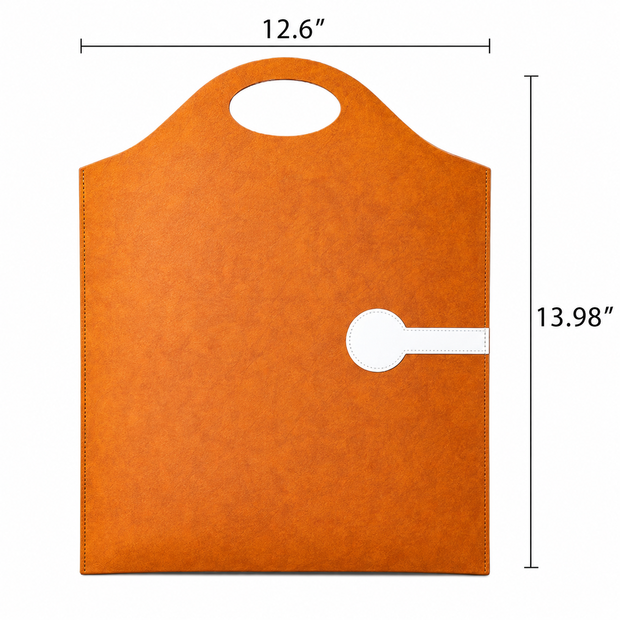 A4 PU Leather Business Document Bag with Handle for Office Travel