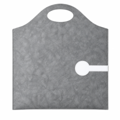 A4 PU Leather Business Document Bag with Handle for Office Travel