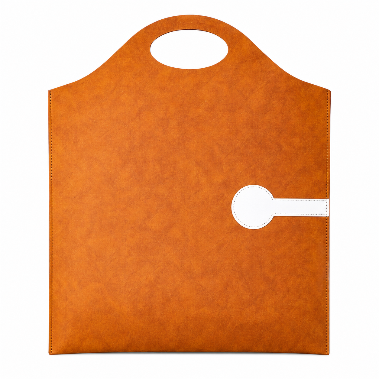 A4 PU Leather Business Document Bag with Handle for Office Travel