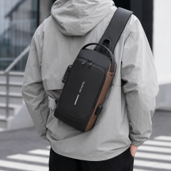 Anti Theft USB Sling Crossbody Bag