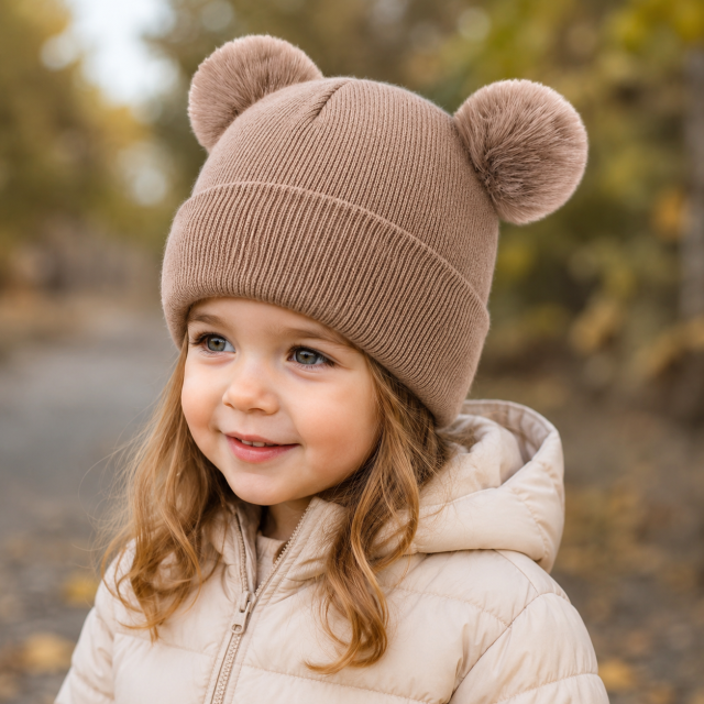 Double-Layer Baby Knit Hat
