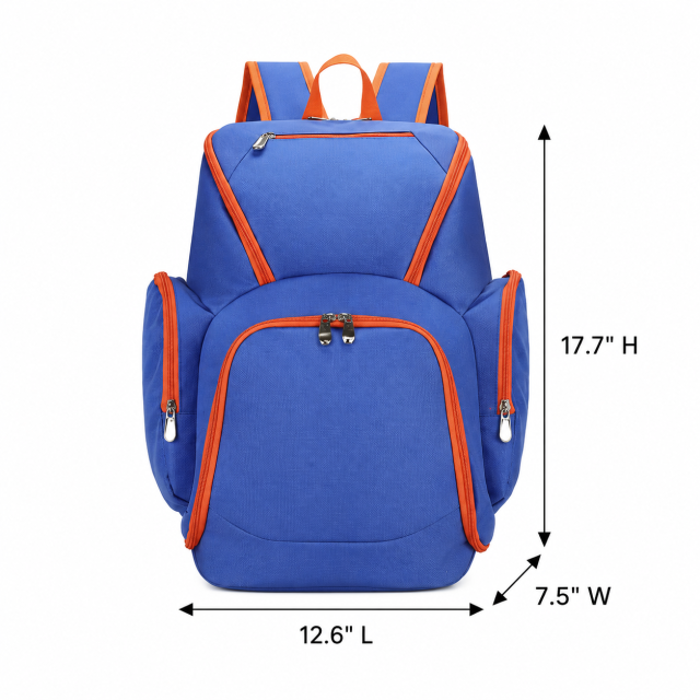 Basketball Backpack With Separate Ball Holder And Shoe Compartment