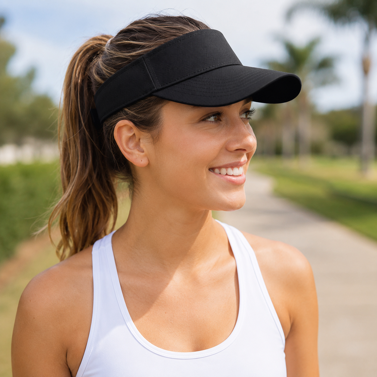 Breathable Cotton Sun Visor Hat for Outdoor Activities