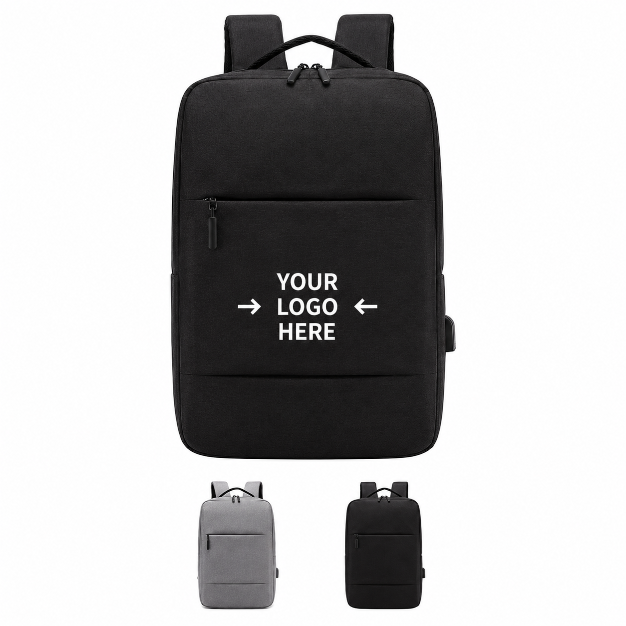 Business Laptop Backpack With Water-Resistant Fabric And Luggage Strap