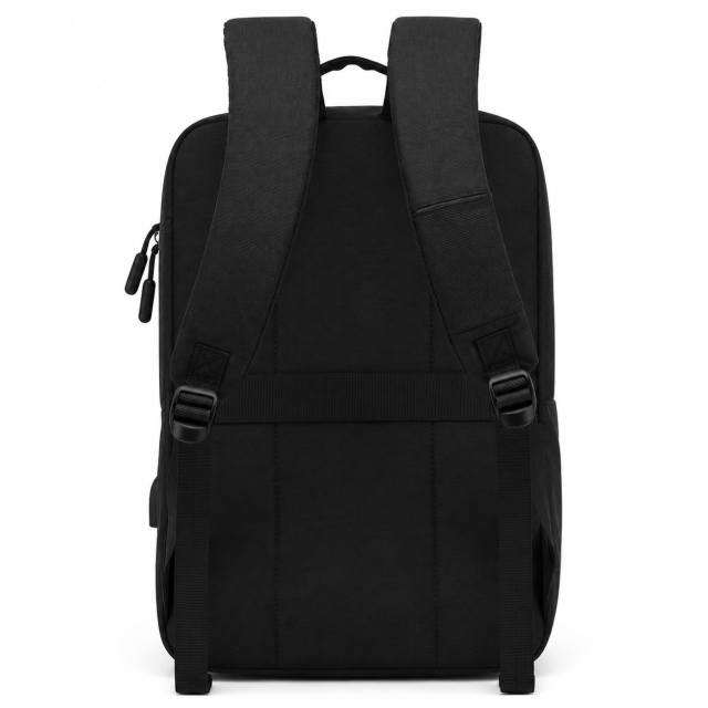 Business Laptop Backpack With Water-Resistant Fabric And Luggage Strap