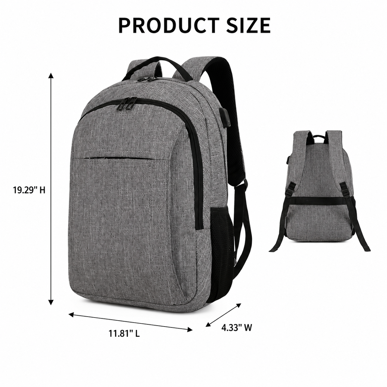 Business Travel Backpack With USB Charging Interface And Laptop Compartment