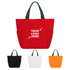 Canvas Tote Bag With Magnetic Snap Closure